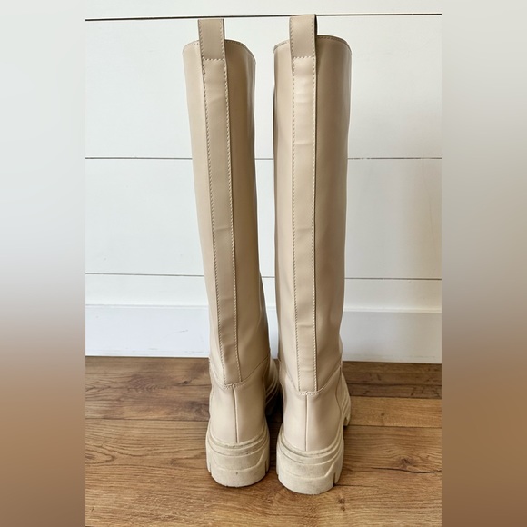 H&M leather knee high platform boots - Picture 3 of 4